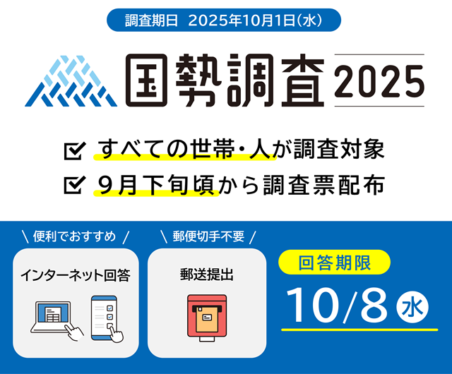 令和7年国勢調査にご協力をお願いします