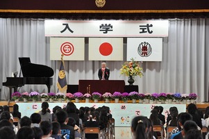 写真：南小学校入学式の様子