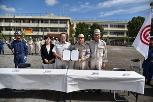 写真：蕨市総合防災演習の様子