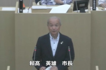 写真:蕨市議会7月臨時会市長あいさつ