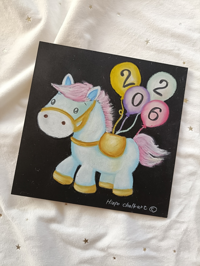 写真：チョークアートの見本