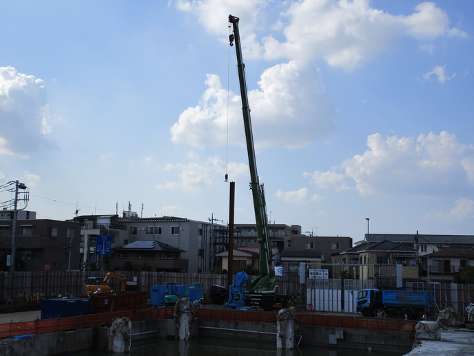 写真:新庁舎建設工事現場近景（令和3年9月15日）
