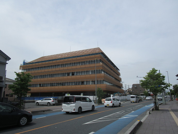 写真:新庁舎建設工事現場遠景（令和5年5月）