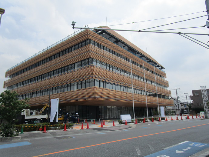 写真:新庁舎建設工事現場遠景（令和5年6月）