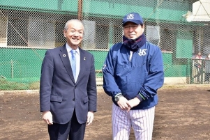 写真:野球教室の様子