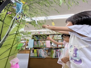 図書館で七夕