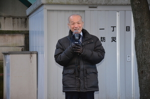 写真:あいさつする市長