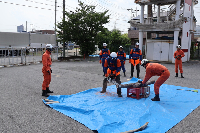 写真：器具取扱い訓練