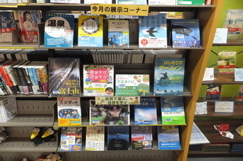 写真：1F展示図書コーナー
