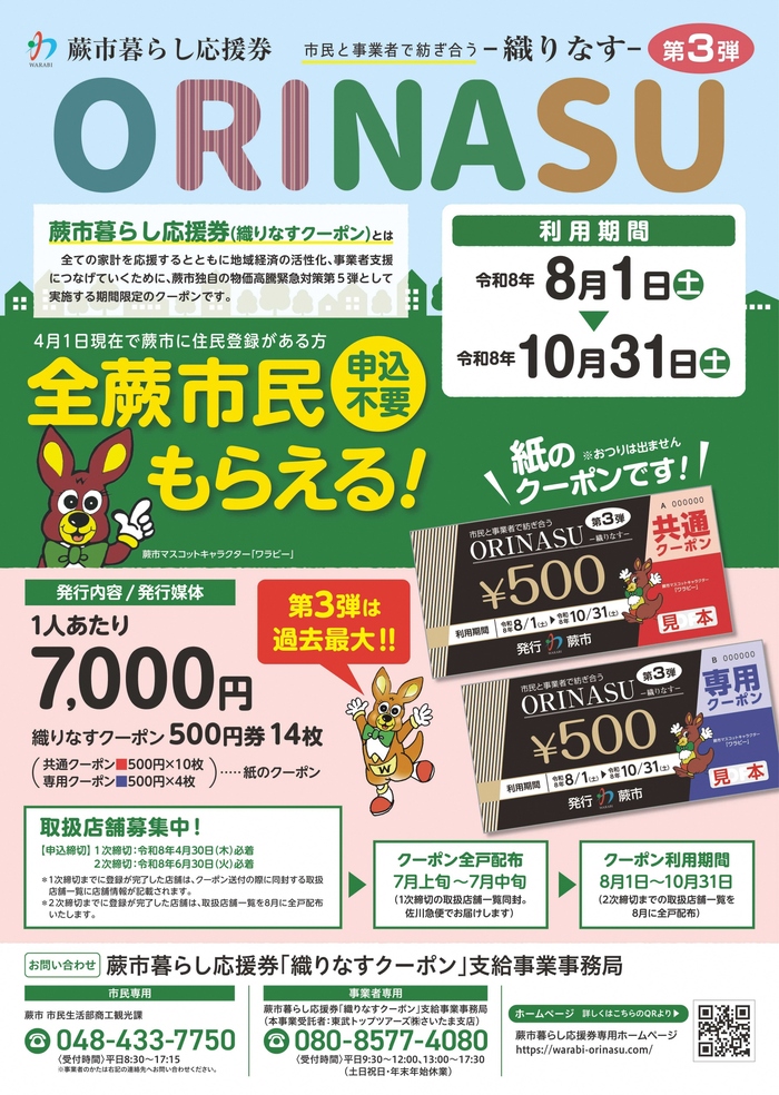 織りなすクーポンポスター
