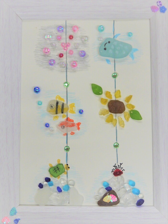 シーグラスアート「夏」
